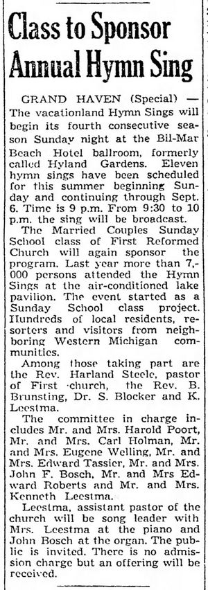Bil-Mar Beach Hotel (Hyland Gardens Pavilion) - Jun 26 1953 Article - Name Change To Bil-Mar Beach Ballroom (newer photo)